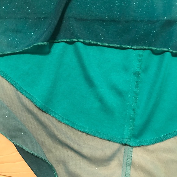 Ruby Rox emerald green glittery gown, S - Picture 7 of 8